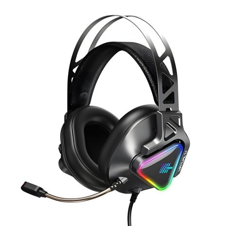 Наушники Gaming REMAX LED RM-810 Wargod Series |USB 7.1| черные