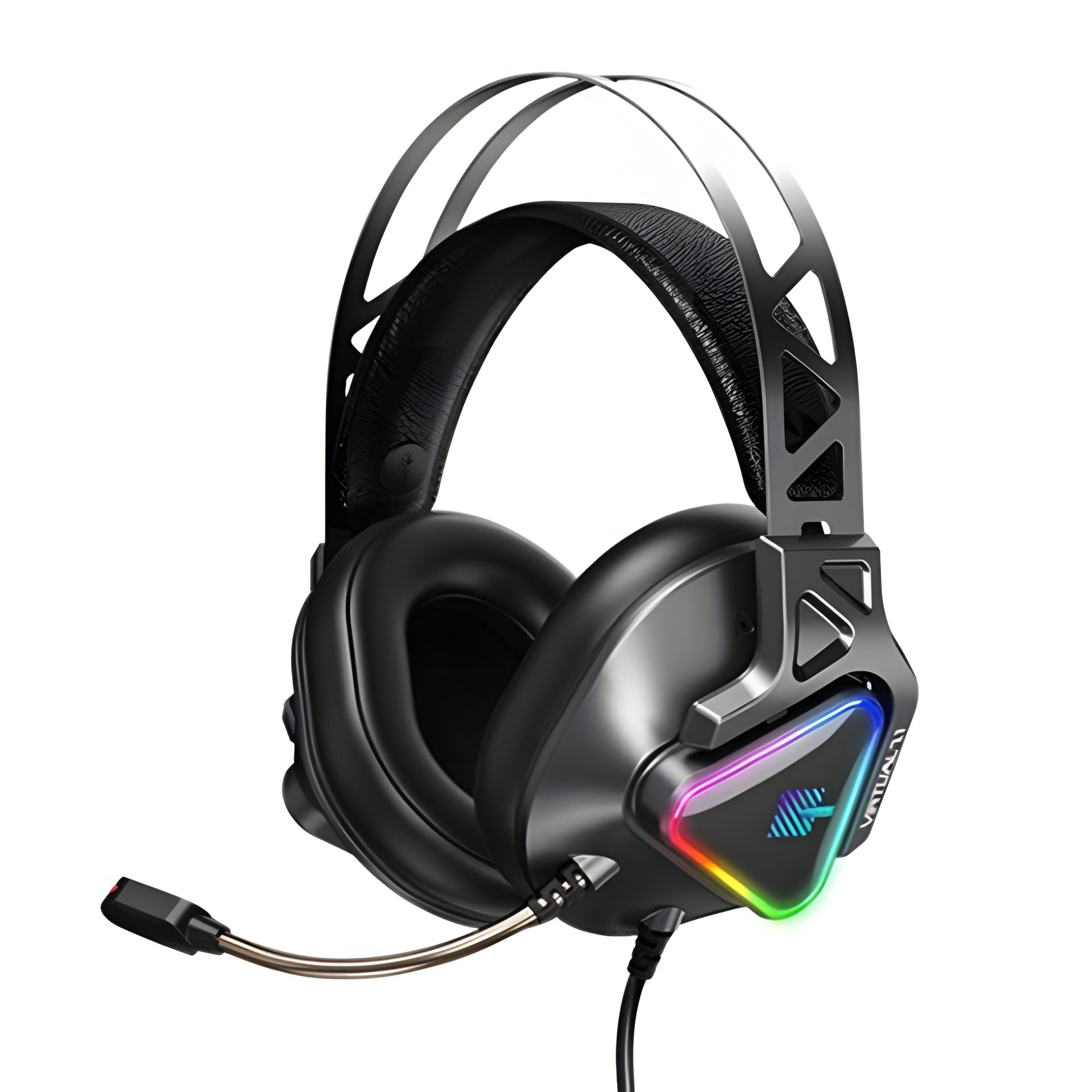 Ігрова гарнітура дротова REMAX Gaming Headphone LED Wargod Series RM-810, USB, 7.1, 2.5m, black Ігрова гарнітура дротова REMAX Gaming Headphone LED Wargod Series RM-810, USB, 7.1, 2.5m, black