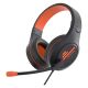 Наушники MeeTion Gaming MT-HP021 с подсветкой черно-оранжевые