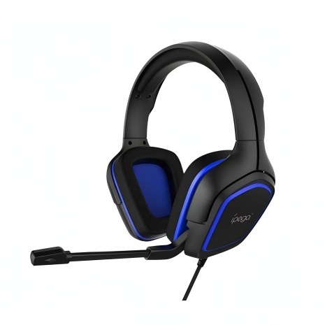 iPega Gaming PG-R006B дротова гарнітура, 3.5mm, Зниж. шумів, 2m, чорний-синій iPega Gaming PG-R006B дротова гарнітура, 3.5mm, Зниж. шумів, 2m, чорний-синій