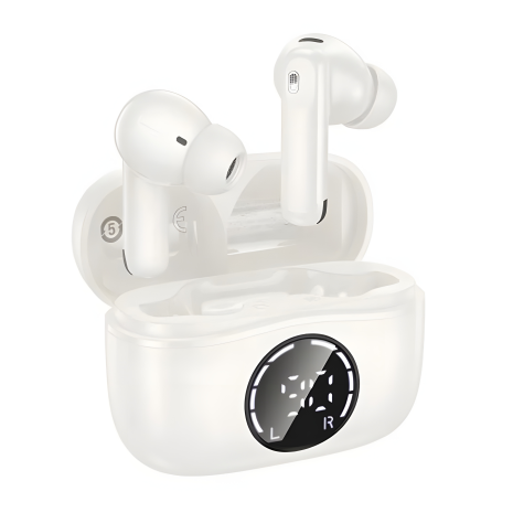 Навушники HOCO EQ22 Singer ANC+ENC true wireless BT headset, BT5.4, білі, 40mAh, 400mAh, 6-7h