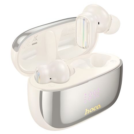 Навушники HOCO EQ20 Rhyme ANC+ENC true wireless BT headset, BT5.4, молочно-білі, 40mAh, 400mAh, 6-7h