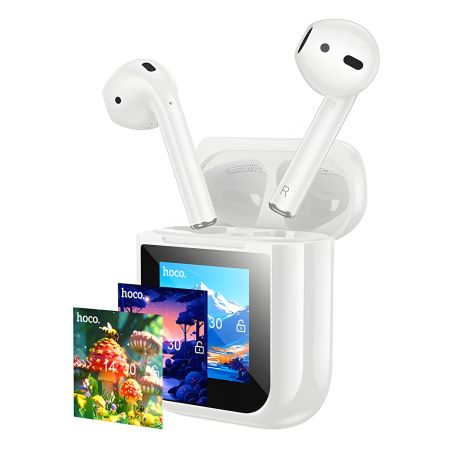 HOCO EW80 Magnificent true wireless touch screen headset |BT5.4, 30/300mAh, 4h| white