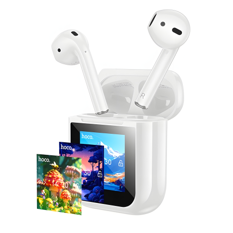 HOCO EW80 Magnificent true wireless touch screen headset |BT5.4, 30/300mAh, 4h| white