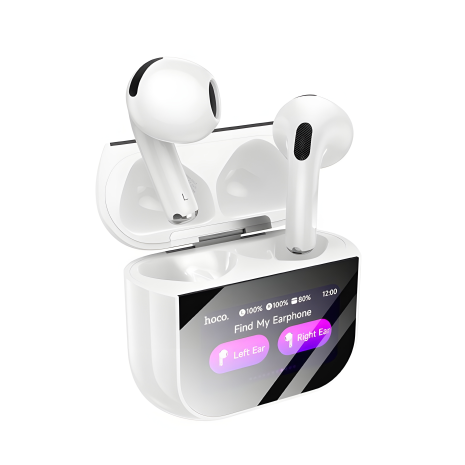 HOCO EW82 Sparkle touch screen true wireless BT headset |BT5.4, 30/300mAh, 4h| white