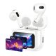HOCO EW81 Elegant touch screen true wireless BT headset |BT5.4, 30/300mAh, 4h| white