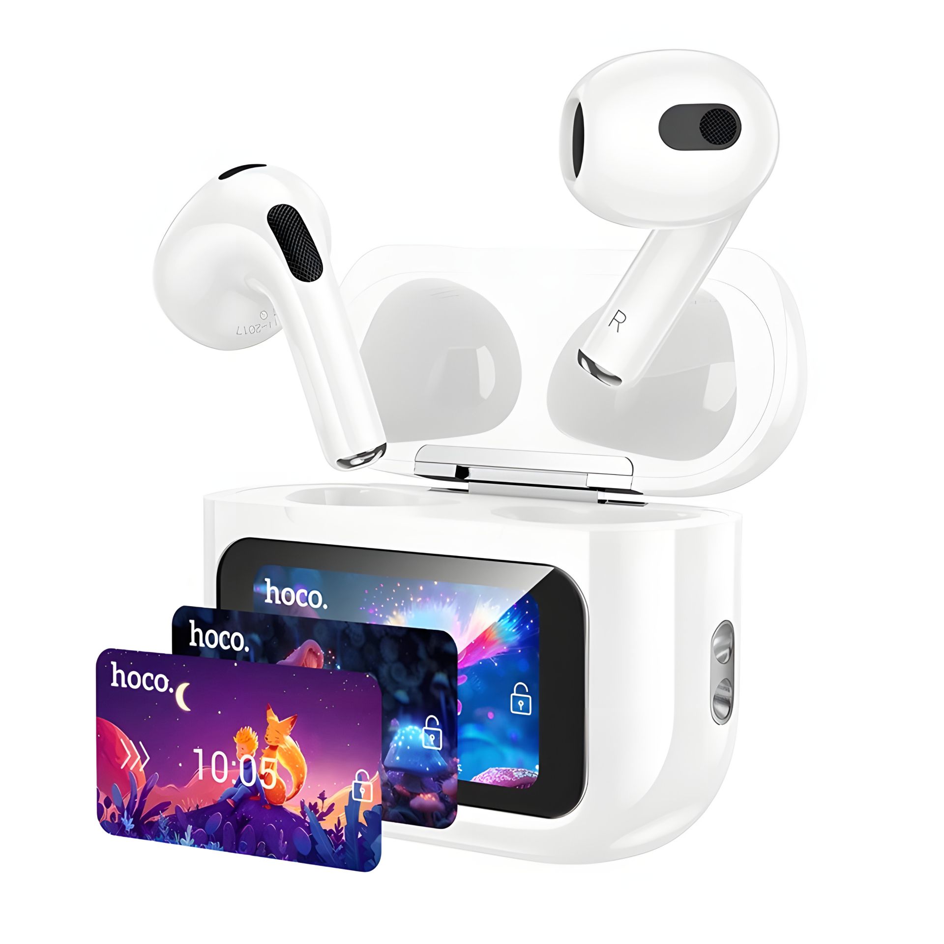 HOCO EW81 Elegant touch screen true wireless BT headset |BT5.4, 30/300mAh, 4h| white HOCO EW81 Elegant touch screen true wireless BT headset |BT5.4, 30/300mAh, 4h| white