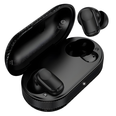Навушники HOCO EQ19 Duke V true wireless BT headset, BT5.4, чорні, 40mAh, 400mAh, 7h Навушники HOCO EQ19 Duke V true wireless BT headset, BT5.4, чорні, 40mAh, 400mAh, 7h