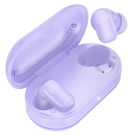 Навушники HOCO EQ19 Duke V true wireless BT headset, BT5.4, фіолетові, 40mAh, 400mAh, 7h Навушники HOCO EQ19 Duke V true wireless BT headset, BT5.4, фіолетові, 40mAh, 400mAh, 7h