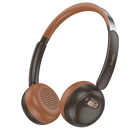 Бездротові навушники HOCO W62 Verso retro BT headphones, BT5.4, 300mAh, 30h, коричневі