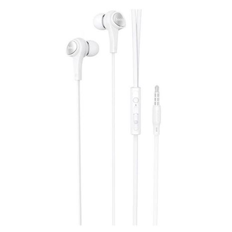 Дротові вакуумні навушники HOCO M66 Passion in-line control eaphones with mic Hi-Res, 3.5mm, 1.2m, white