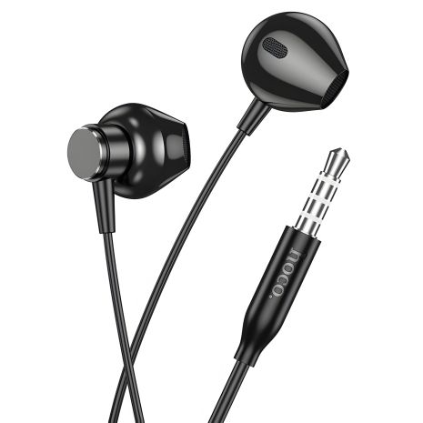 Навушники дротові HOCO M125 Smart metal universal, з мікрофоном, 3.5mm, 1.2m, чорні Навушники дротові HOCO M125 Smart metal universal, з мікрофоном, 3.5mm, 1.2m, чорні