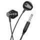 Навушники дротові HOCO M125 Smart metal universal, з мікрофоном, 3.5mm, 1.2m, чорні