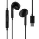 Кристальные наушники HOCO M1 Max Type-C с микрофоном черные