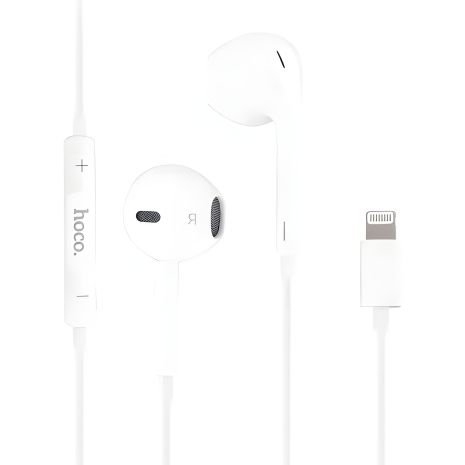 Навушники дротові HOCO M111 Primer digital headset Lightning, 1.2m, white