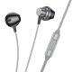 Навушники дротові HOCO M125 Smart metal universal, з мікрофоном, 3.5mm, 1.2m, сіро-металеві