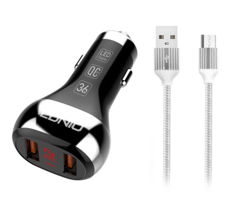 Автомобильное ЗУ LDNIO C2 / micro-USB Black