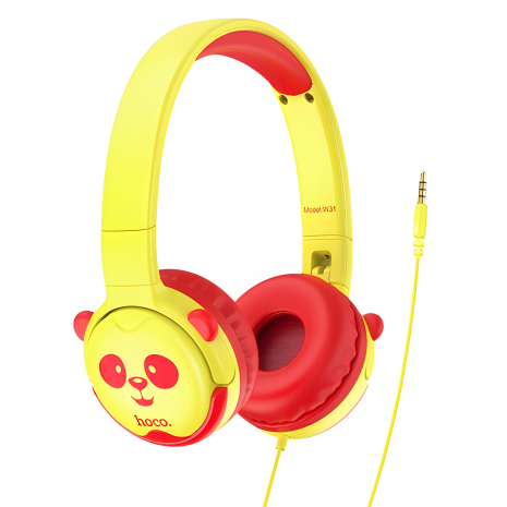 Навушники дитячі дротові HOCO W31, 3.5mm, 1.2m, жовті