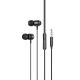 Навушники дротові HOCO M122 Power metal universal, з мікрофоном, 3.5mm, 1.2m, чорні