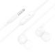 Дротові навушники HOCO M124 Wide, мікрофон, 3.5mm, 1.2m, білі