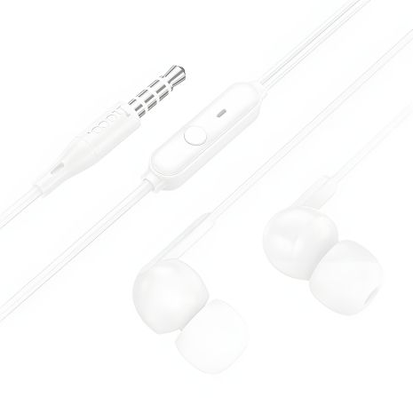 Навушники HOCO M124 Wide білого кольору з мікрофоном, 3.5mm, 1.2m