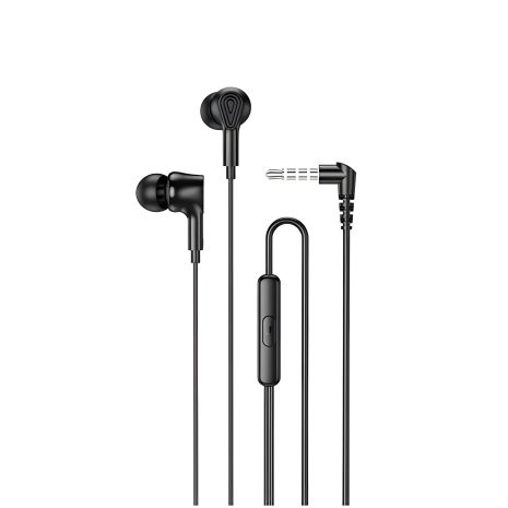 HOCO M102 Ingenious black universal earphones with microphone |90°, 1.2M| HOCO M102 Ingenious black universal earphones with microphone |90°, 1.2M|