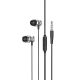 HOCO M106 Fountain grey metal universal earphones with microphone