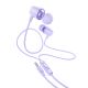 HOCO M107 Discoverer purple universal earphones with mic