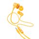 HOCO M107 Discoverer yellow universal earphones with mic