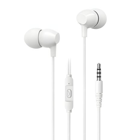 Гарнітура USAMS In-Ear Earphone US-SJ594 EP-47, білі, 3.5mm, 1.2m