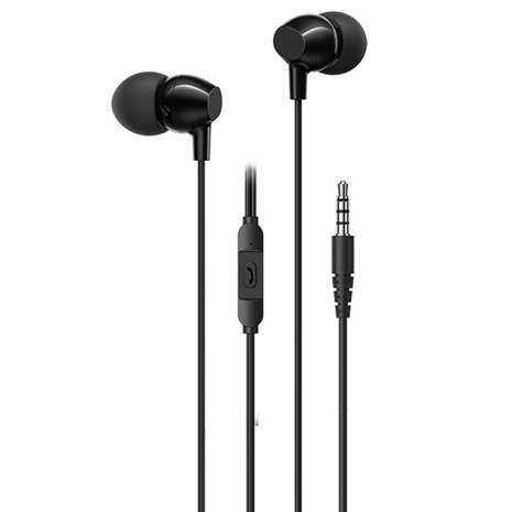 Дротова гарнітура USAMS In-Ear Earphone US-SJ594 EP-47, 3.5mm, 1.2m, black