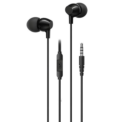 Гарнітура USAMS In-Ear Earphone US-SJ594 EP-47, чорні, 3.5mm, 1.2m