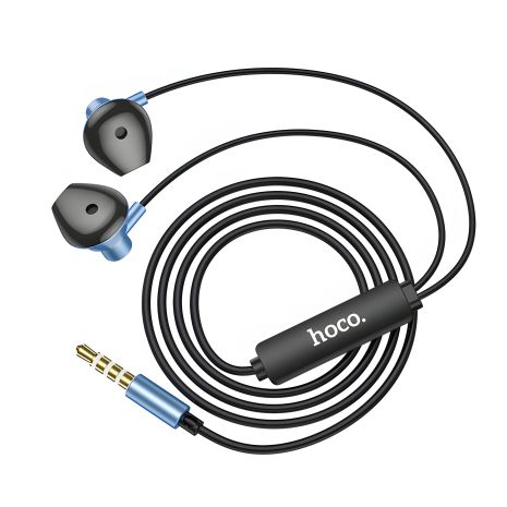 Навушники HOCO M75 Belle з мікрофоном, 1.2m, 3.5mm, сині