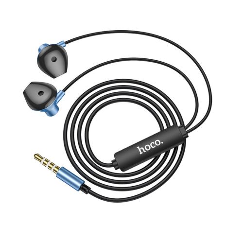 Дротові навушники HOCO M75 Belle Universal, 1.2m, Mic, 3.5mm, blue