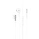 HOCO M123 Glory white universal earphones with microphone