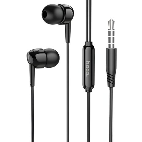 HOCO M99 Celestial black universal earphones with microphone