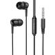 HOCO M99 Celestial universal black wired earphones with microphone, 3.5mm, 1.2m