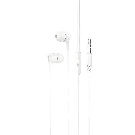 HOCO M99 Celestial white universal earphones with microphone