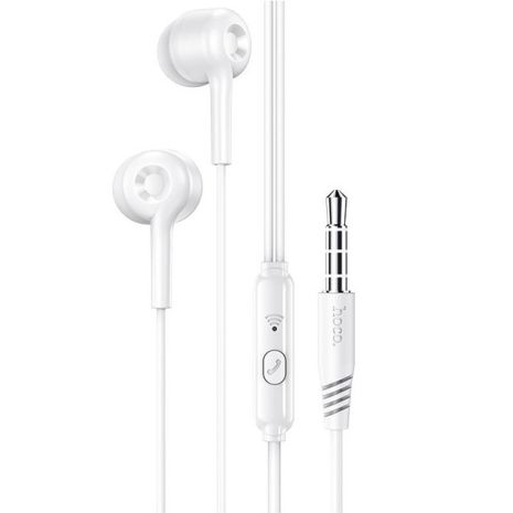 Дротові навушники HOCO M82 La musique universal earphones with mic, 3.5mm, 1.2m, white Дротові навушники HOCO M82 La musique universal earphones with mic, 3.5mm, 1.2m, white