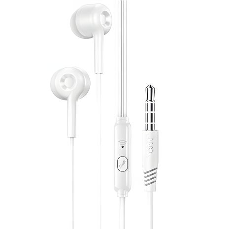 HOCO M82 La musique universal white earphones with microphone, 3.5mm, 1.2m
