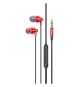 HOCO M90 Delight red digital wired in-ear earphones with microphone, 3.5mm, 1.2m