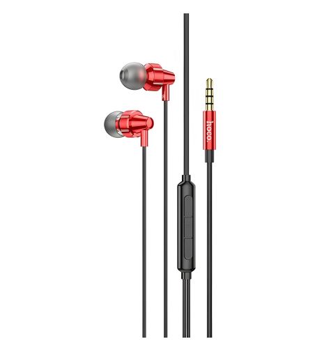 HOCO M90 Delight red digital wired in-ear earphones with microphone, 3.5mm, 1.2m HOCO M90 Delight red digital wired in-ear earphones with microphone, 3.5mm, 1.2m