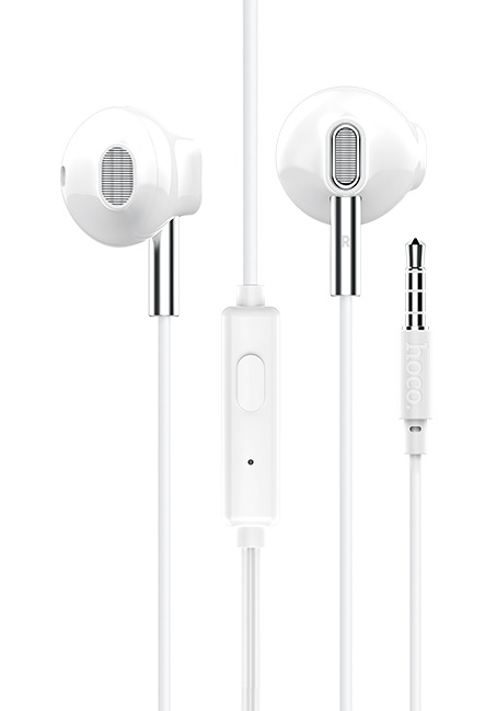 Дротові навушники HOCO M57 with mic Sky sound, 3.5mm, 1.2m, white