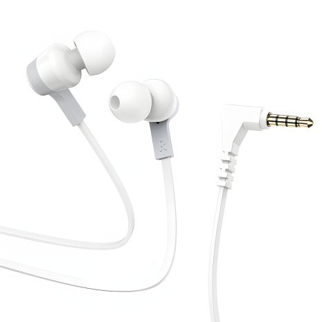 HOCO M86 Oceanic white in-ear universal earphones with microphone, 3.5mm, 1.2m HOCO M86 Oceanic white in-ear universal earphones with microphone, 3.5mm, 1.2m