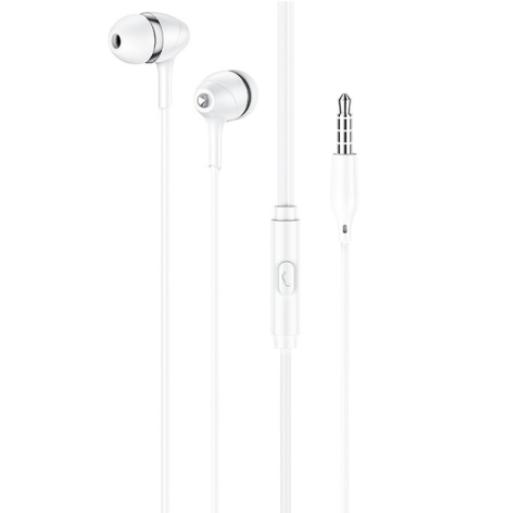 Дротові навушники HOCO M76 Maya universal earphones with mic, 3.5mm, 1.2m, white Дротові навушники HOCO M76 Maya universal earphones with mic, 3.5mm, 1.2m, white