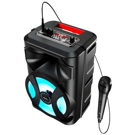 Караоке-акустика Borofone DR01 TWS, BT5.0, AUX, FM, TF, USB, 10W, 1800mAh, 3 години, чорна