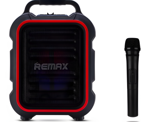 Portative REMAX Song K Акустика-караоке RB-X3, BT4.0, AUX, USB, SD, 15W, 2200mAh, 3 години, червоно-чорна