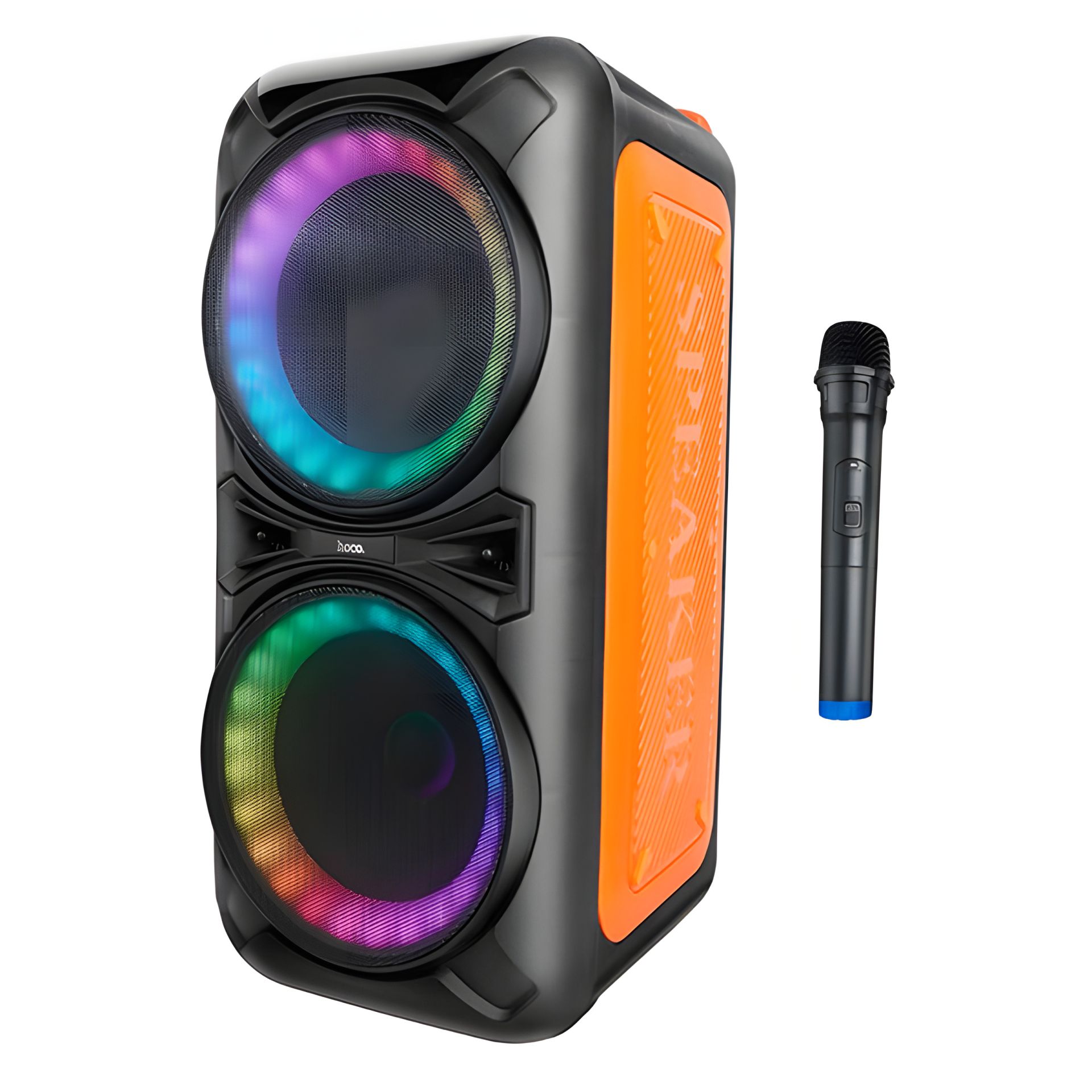 Акустика-караоке Hoco Sounding BT speaker DS42 BT5.0, TWS, AUX, USB, TF, FM, 30W, 3600mAh, 3h, black Акустика-караоке Hoco Sounding BT speaker DS42 BT5.0, TWS, AUX, USB, TF, FM, 30W, 3600mAh, 3h, black