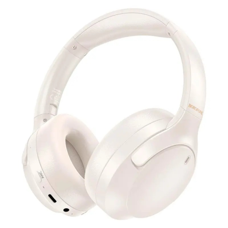 Наушники BOROFONE BO31 Prestige active noise reduction BT headphones |BT5.4,ANC, AUX/BT, 38h Max| Milky white