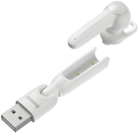 BASEUS Encok A05 автомобільна Bluetooth-гарнітура, BT5.0, 40mAh, 6 годин, біла BASEUS Encok A05 автомобільна Bluetooth-гарнітура, BT5.0, 40mAh, 6 годин, біла
